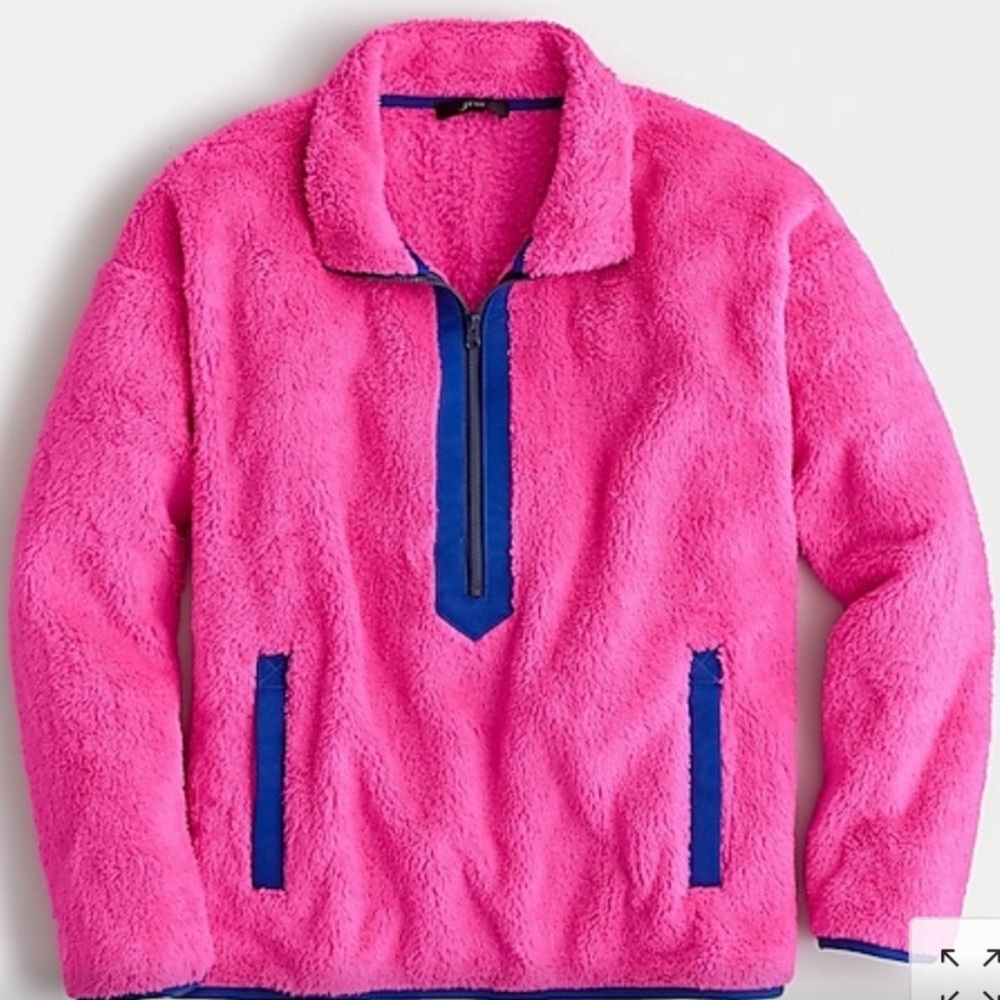 J crew plush fleece pullover